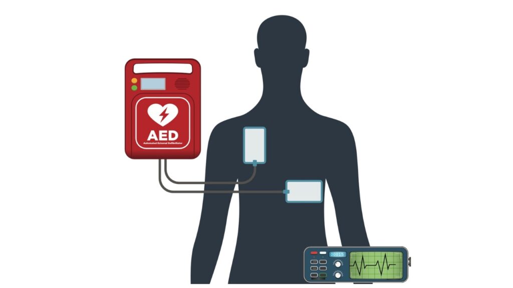 Administer electrical therapy with AED
