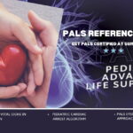 A PALS reference card is a small card that serves as a quick reference for medical professionals.