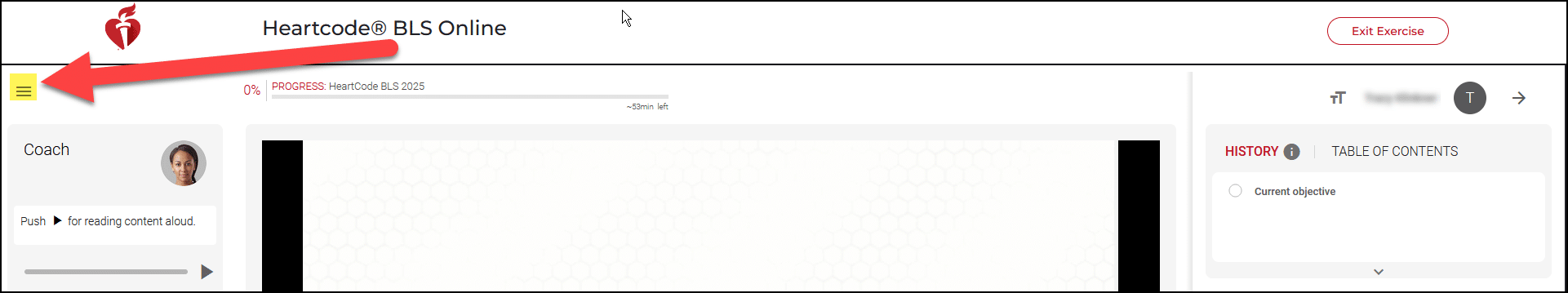Step 1 - Click the menu icon