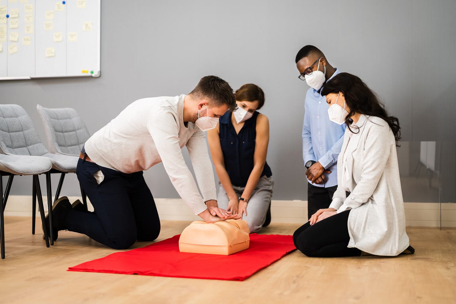 Employees getting CPR Certified