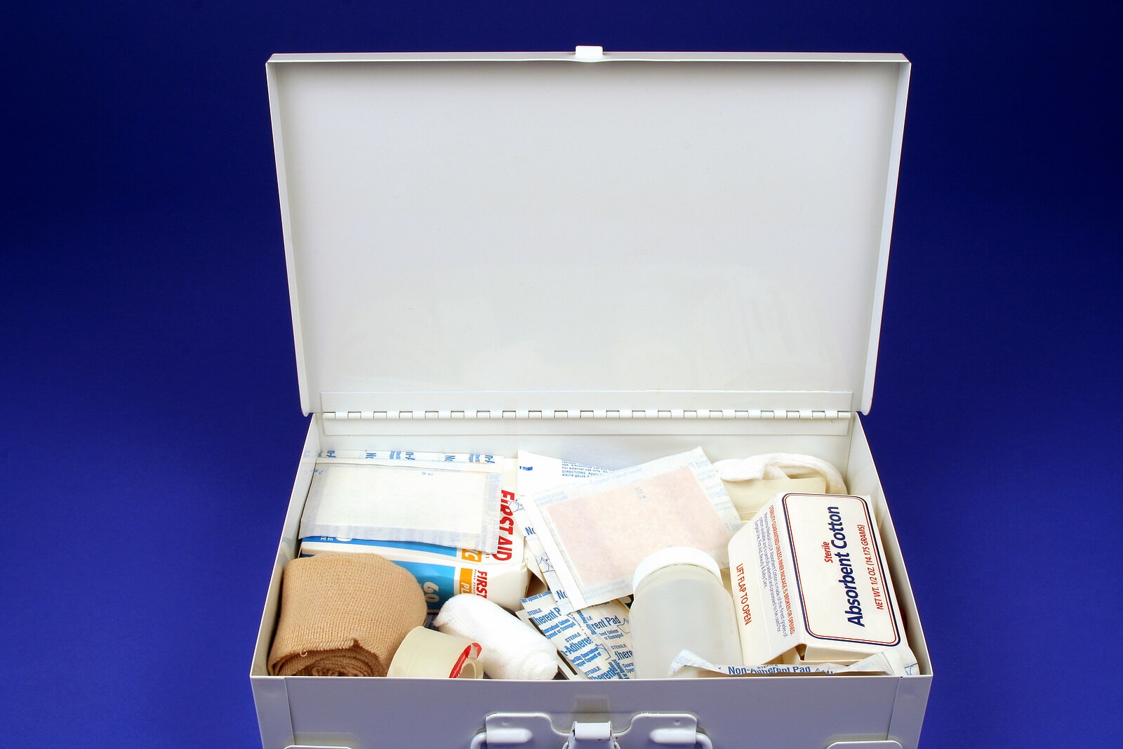 open first aid box